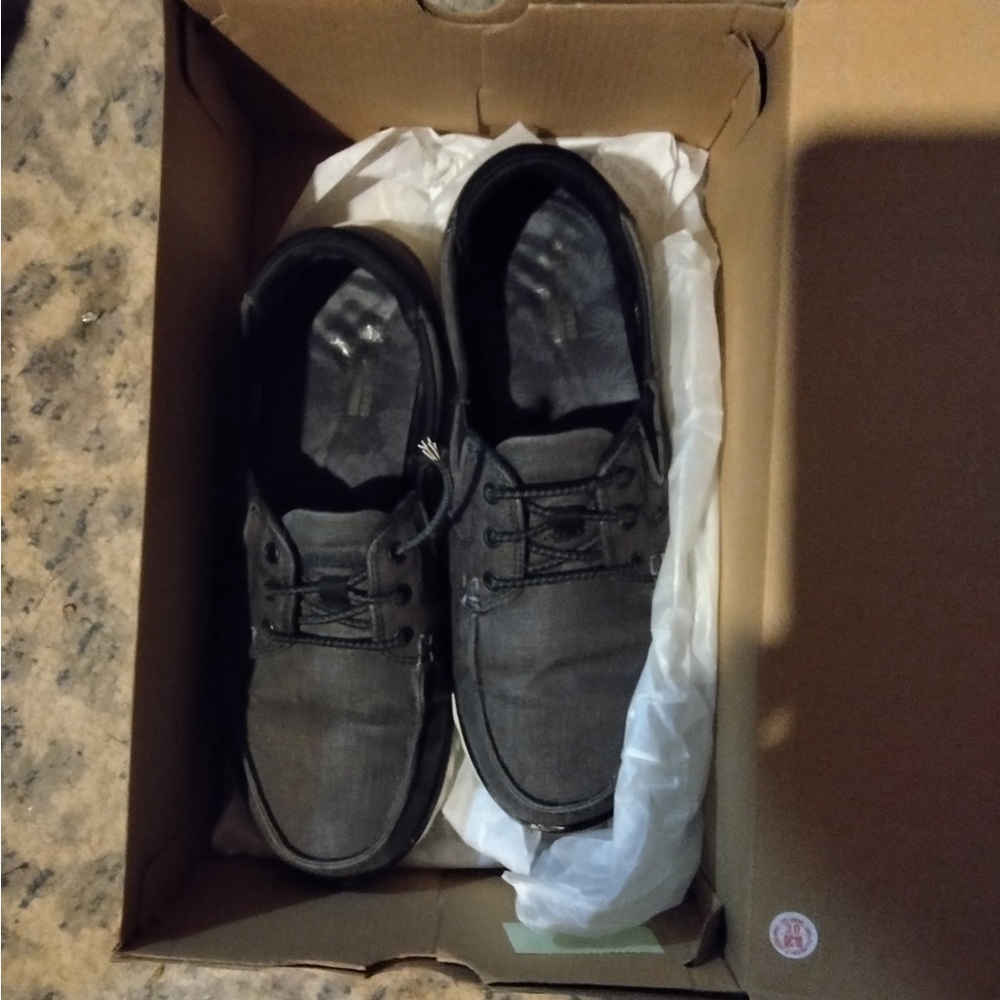 Skechers Women's Gray Lace-Up Loafers